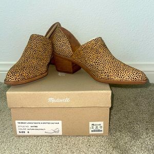 Madewell The Brady Low cut booties, size 6 new with box